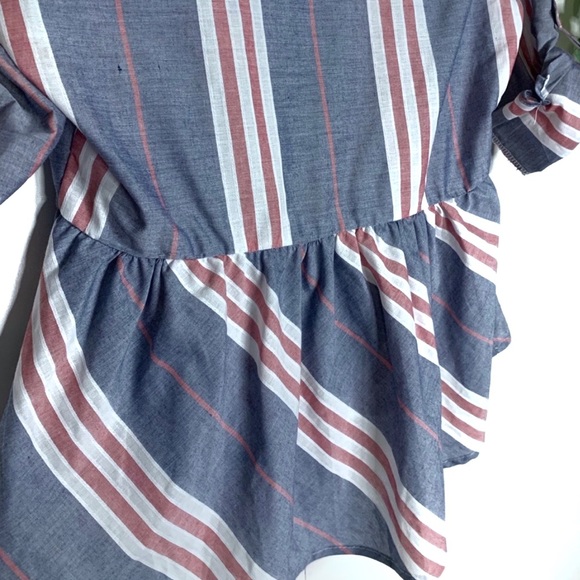 NWOT Love Notes Button Up Striped Top - Picture 6 of 8